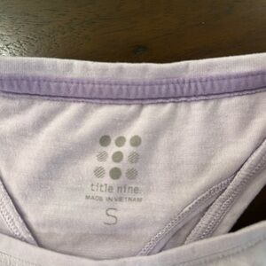 Title Nine Lavender Tank Top